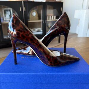 *BRAND NEW IN BOX* Stuart Weitzman Power 100 Pumps - Gloss Tortoise/Dark Brown